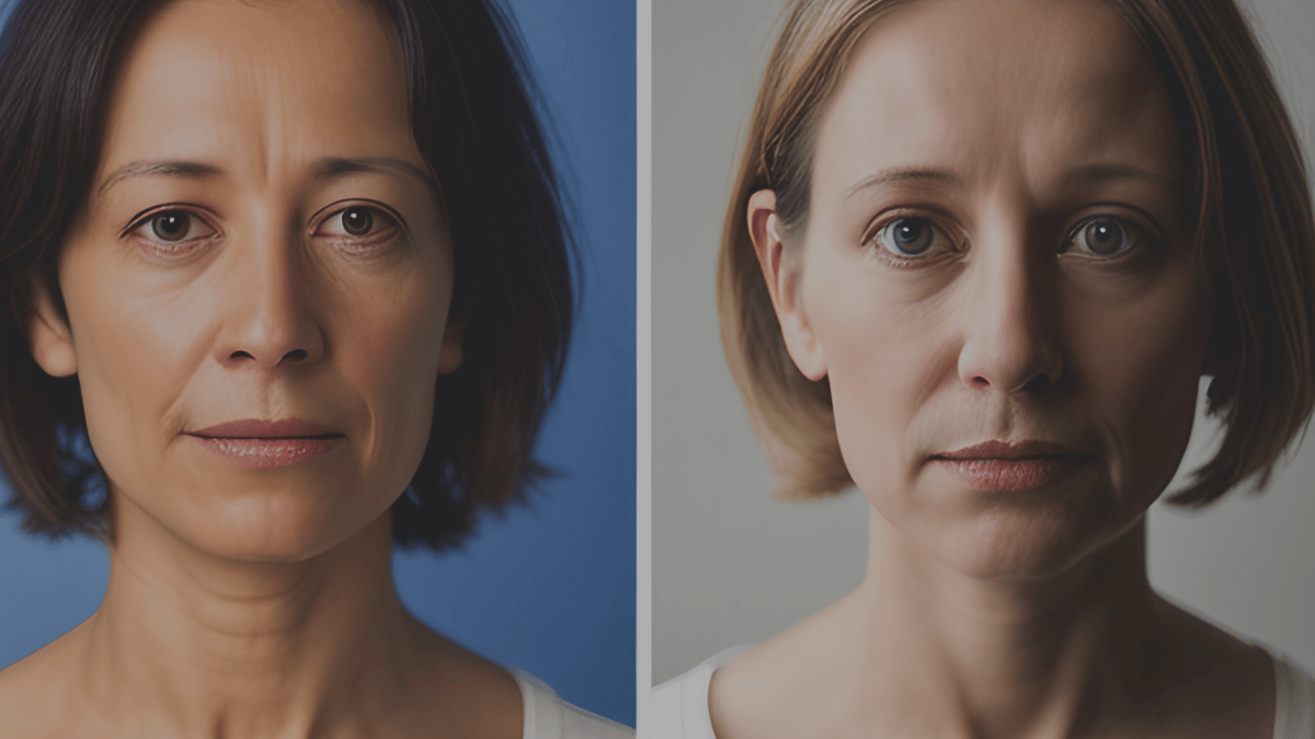 "Real-Life Transformation." Here, we see a before-and-after picture of an individual. The 'before' shows them in a state of stress or despair, while the 'after' image radiates calmness and control. This image is not just a contrast; it’s a testament to the transformative power of mindfulness.